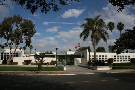 Entrance to John Adams Middle School